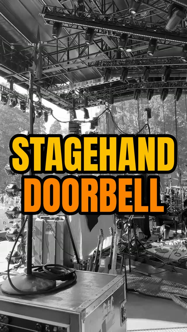 Stagehand doorbell. This might be the new thing... one click and help is on the way. Now I need one for my house. #livesound #fohengineer #touring #festival